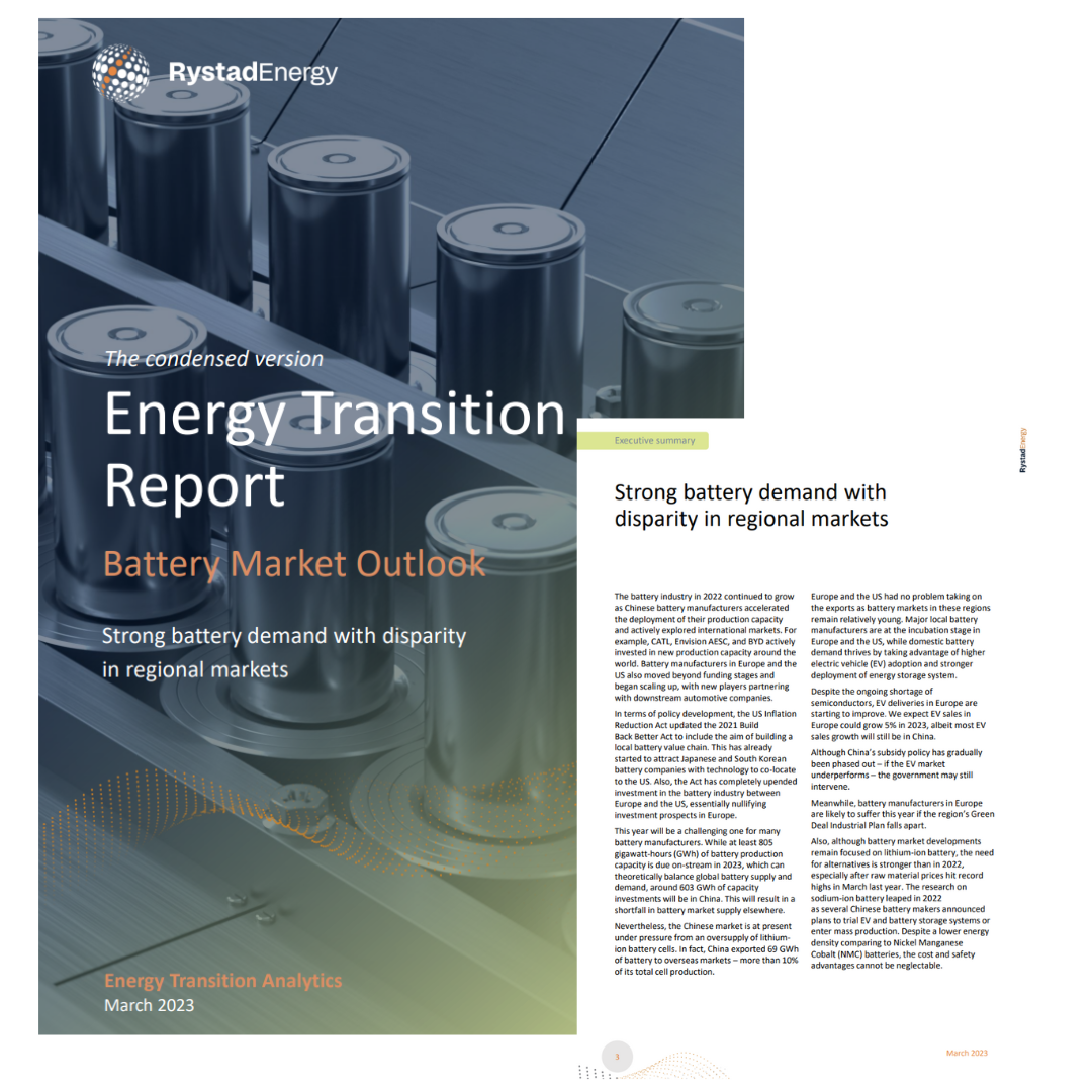Rystad Energy Batteries Report March 2023